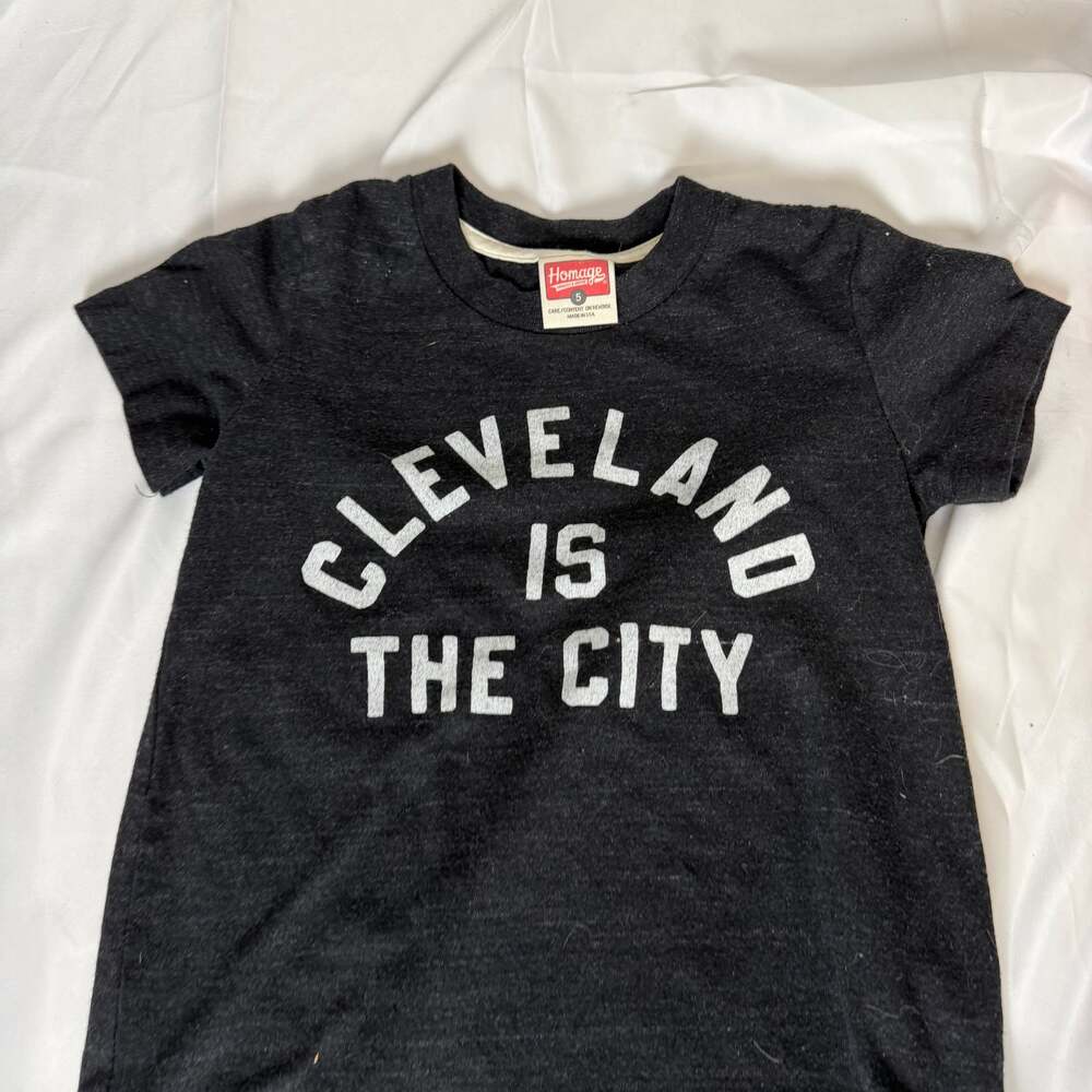 Homage Kids Youth Cleveland Is The City Graphic Tee Size 5